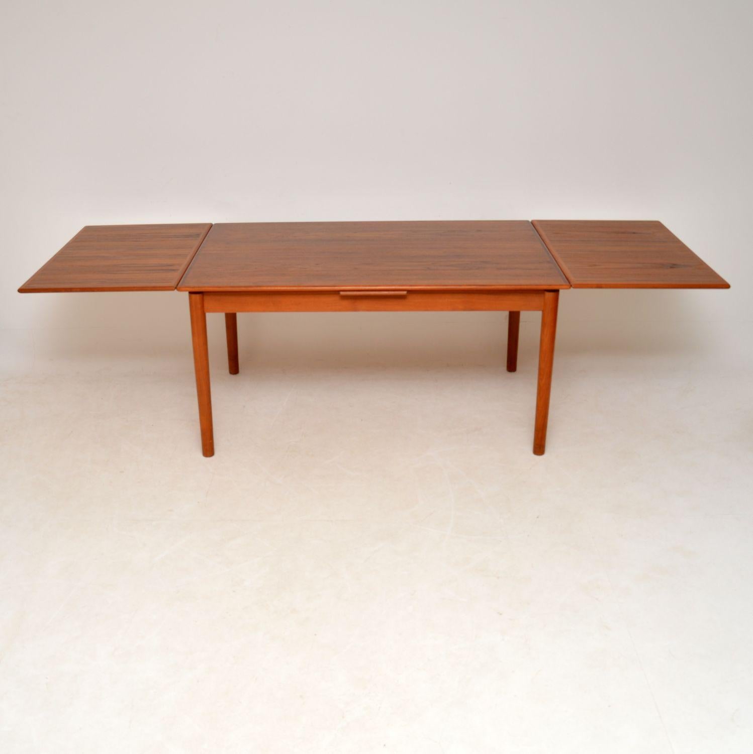 Mid-Century Modern 1960s Danish Teak Vintage Dining Table