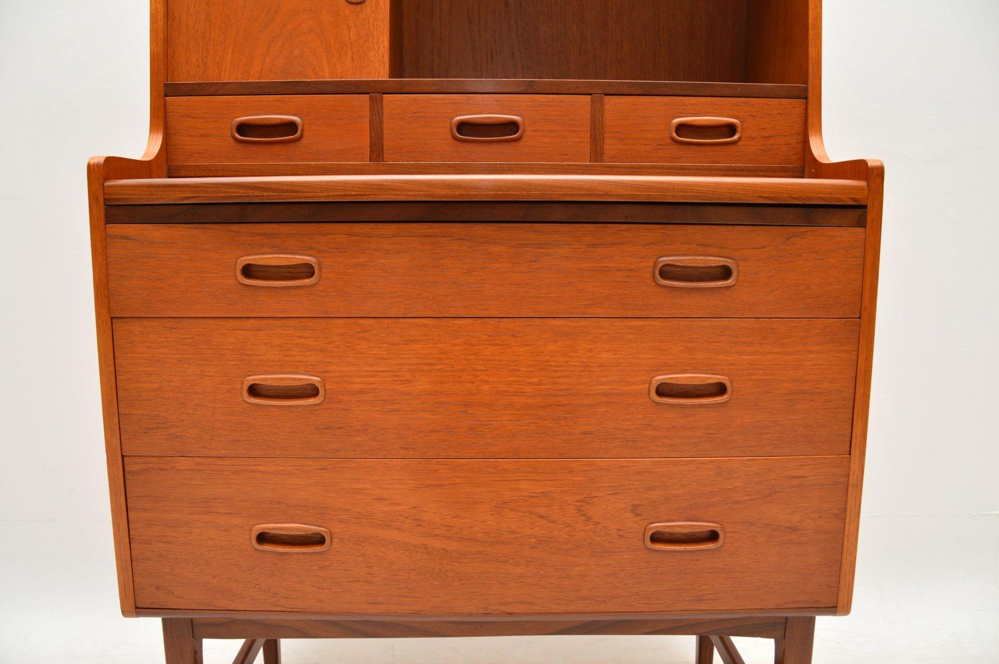 Mid-20th Century 1960s Danish Teak Vintage Writing Bureau