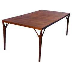Vintage 1960s Danish Teak Willy Sigh 'Tree Leg' Dining Table Model 180 by H Sigh & Søn 