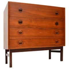 1960s Danish Teak & Wood Bureau/Chest of Drawers
