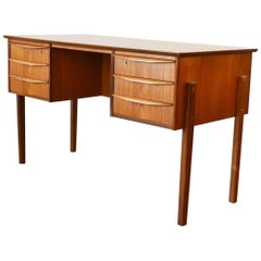 Vintage 1960s Danish Teak Wood Desk
