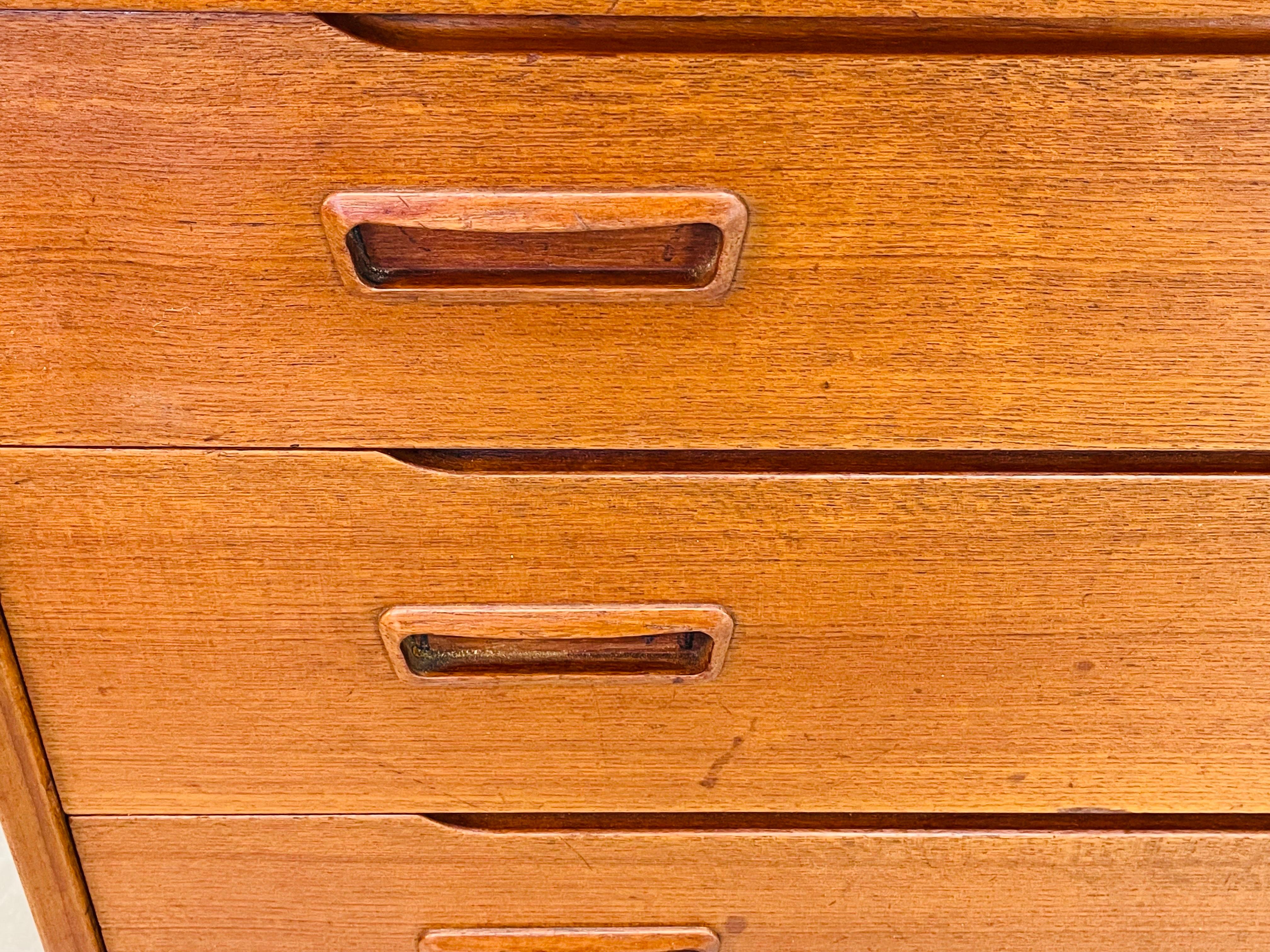 20th Century 1960s Danish Teak Wood Vanity Cabinet For Sale