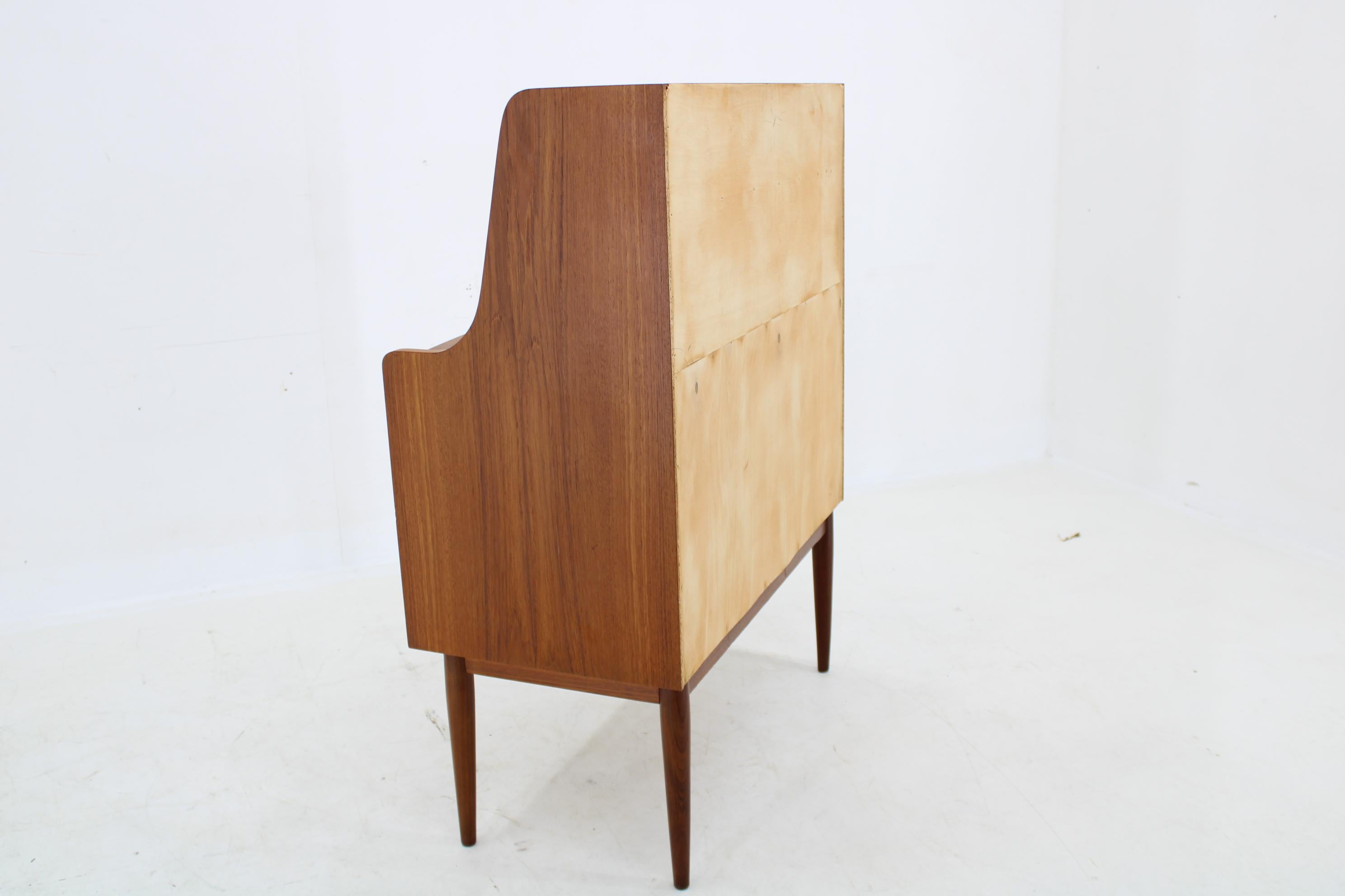 1960s Danish Teak Writing Cabinet, Restored For Sale 5