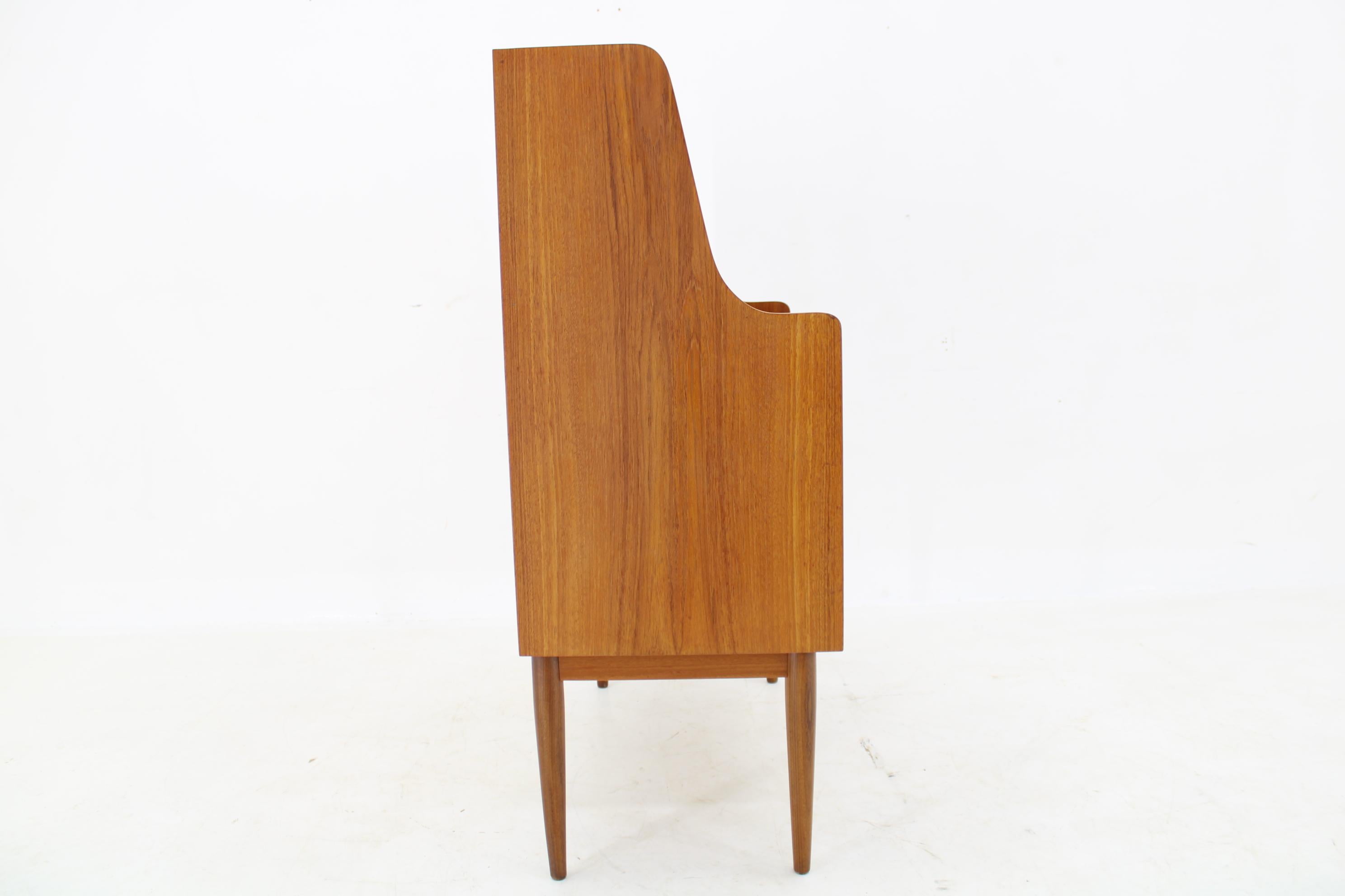 1960s Danish Teak Writing Cabinet, Restored For Sale 2