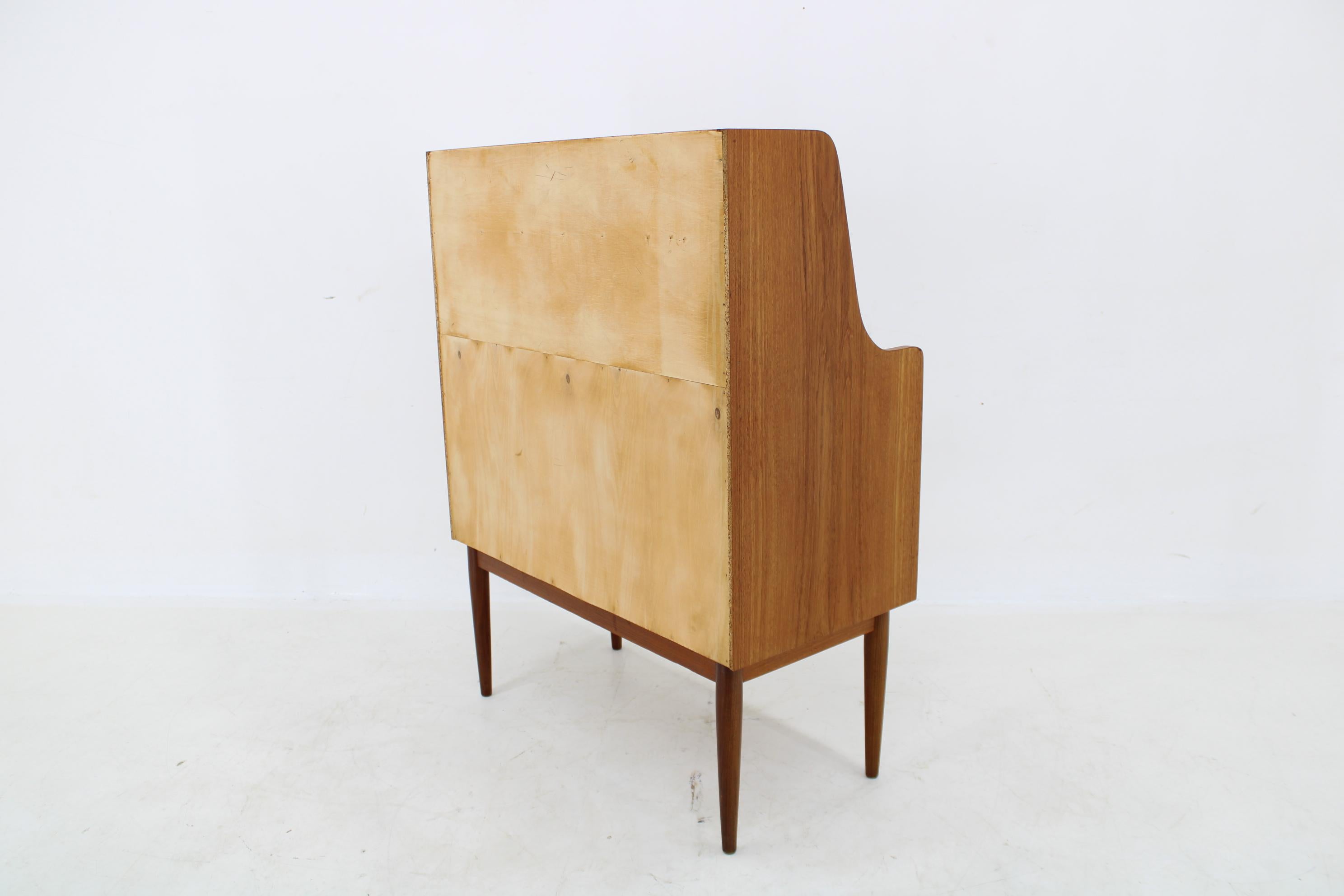 1960s Danish Teak Writing Cabinet, Restored For Sale 3