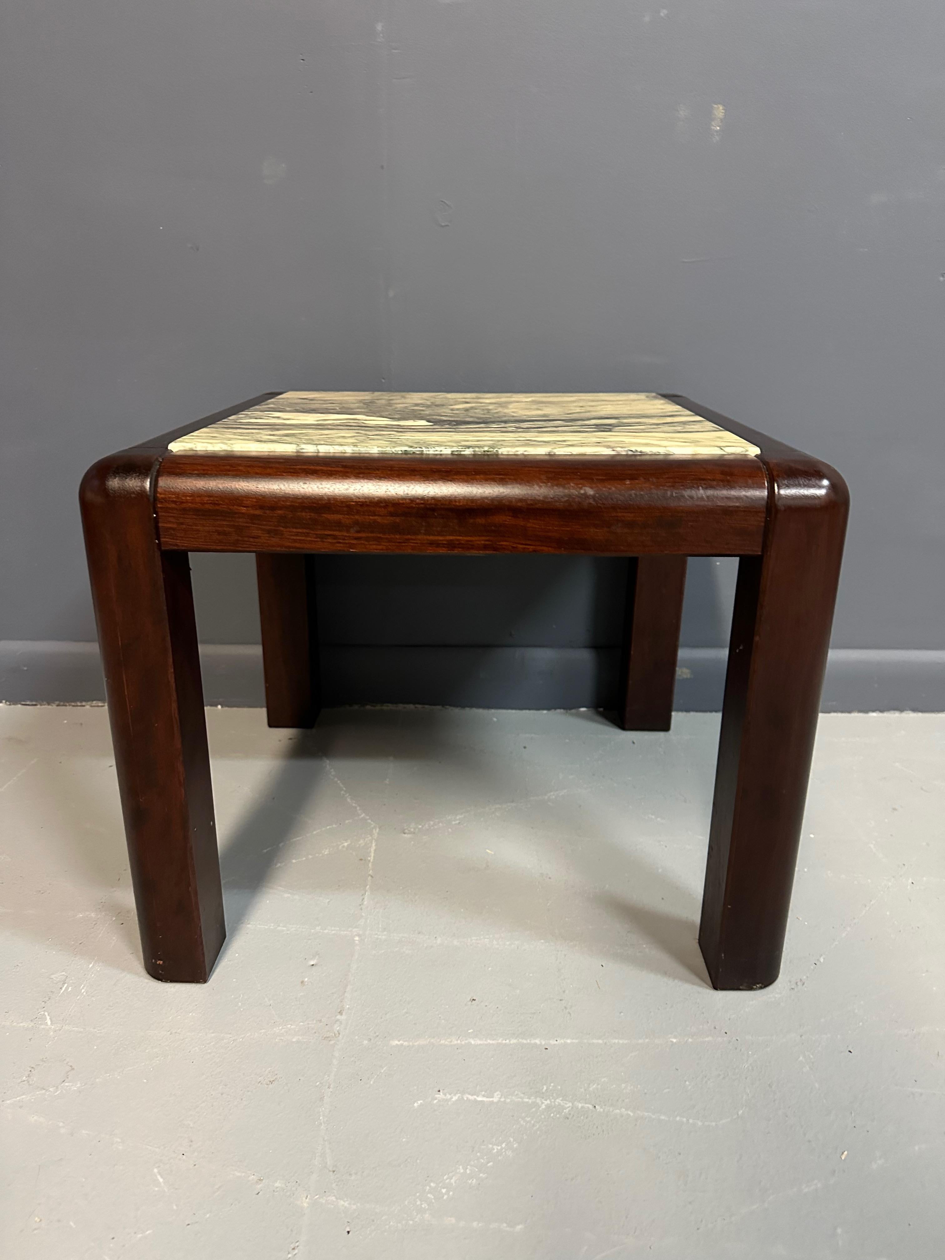 1960s Danish Trioh-Mobler Side Tables in Rosewood and Marble Mid Century For Sale 4