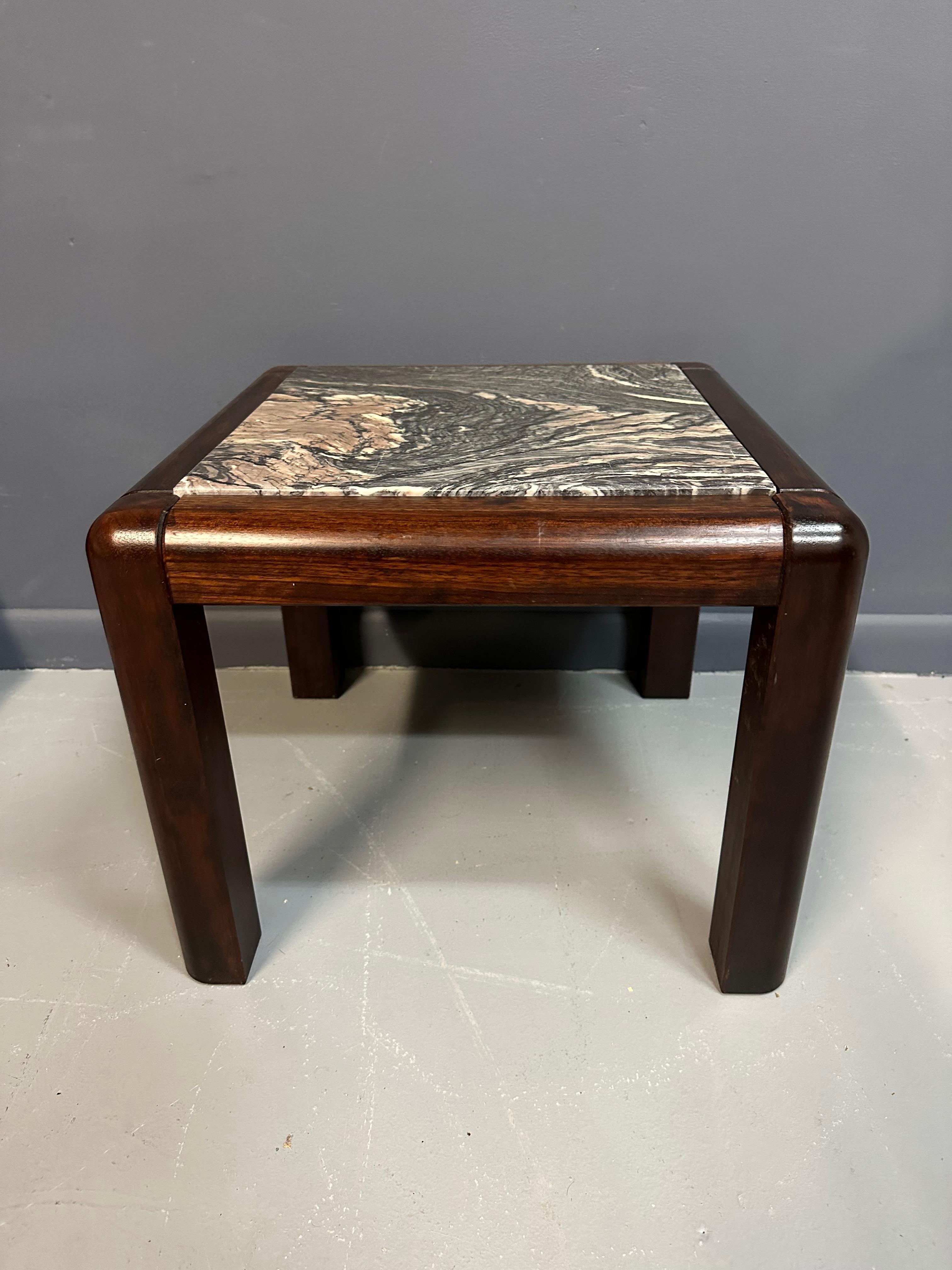 1960s Danish Trioh-Mobler Side Tables in Rosewood and Marble Mid Century For Sale 7