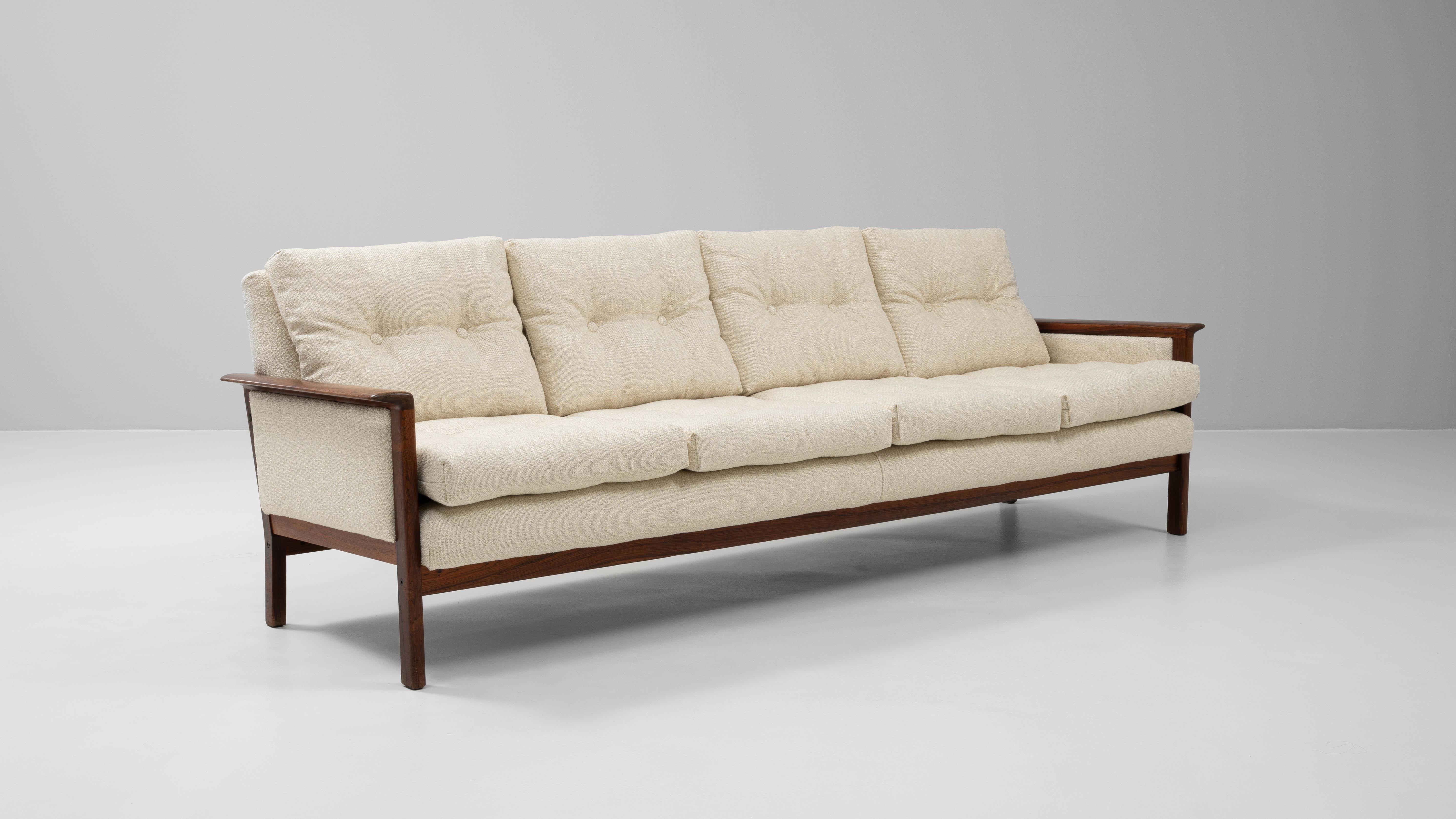 1960s Danish Upholstered Sofa By Hans Olsen im Angebot 4
