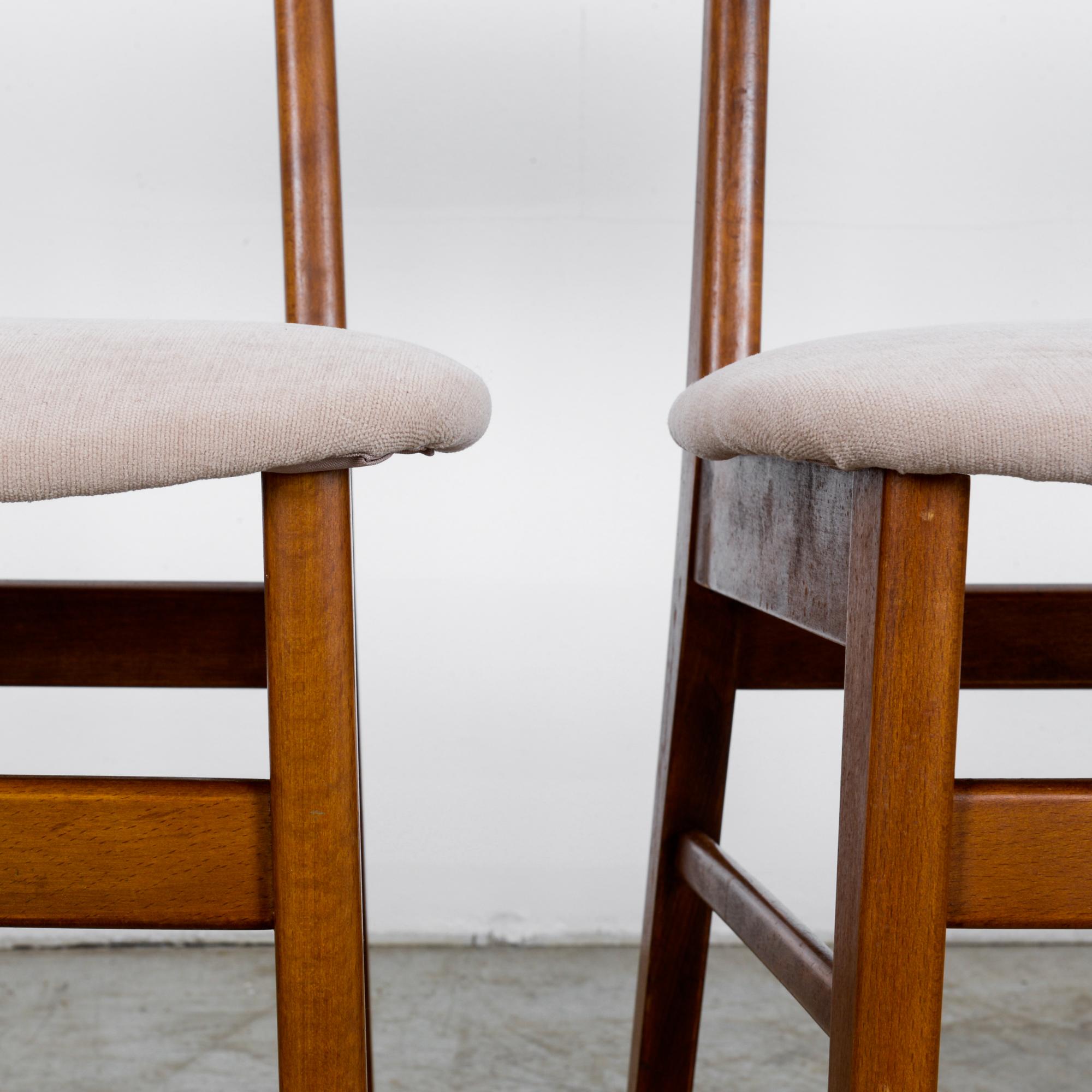 1960s Danish Upholstered Teak Chairs, Set of Four 5