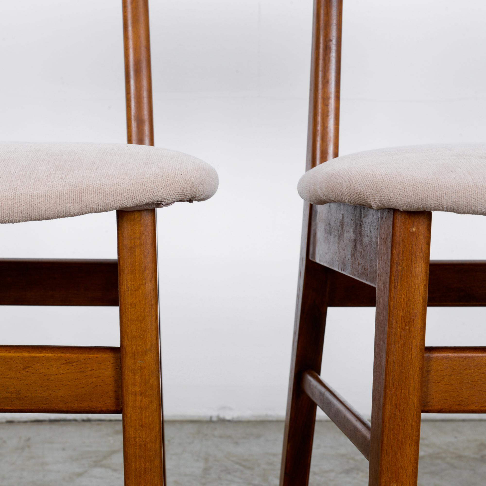 1960s Danish Upholstered Teak Chairs, Set of Four 6