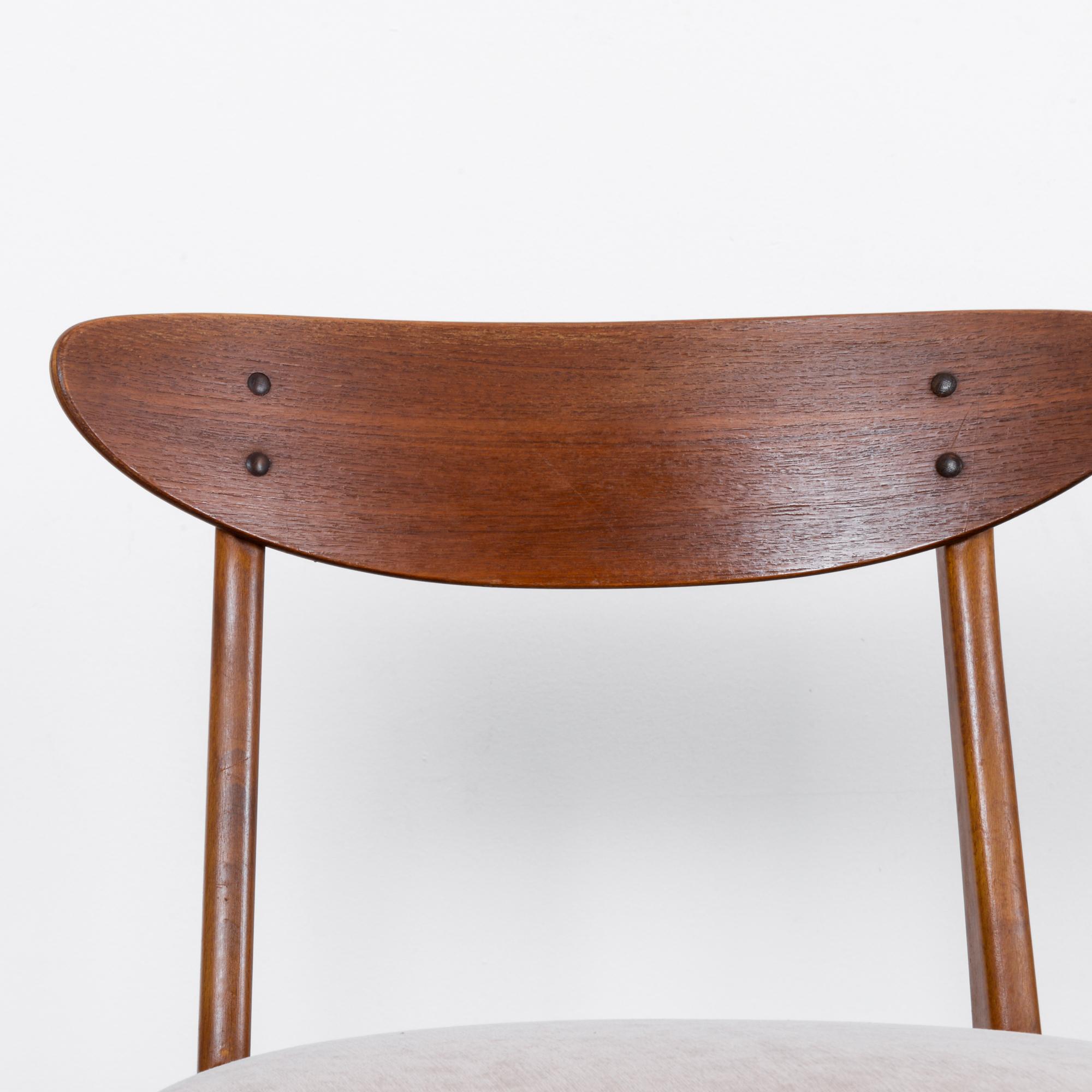 1960s Danish Upholstered Teak Chairs, Set of Four 2