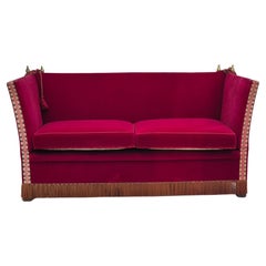 1960er Jahre, Dänisches Velours 2-Sitzer Sofa, Velours, Originalzustand.