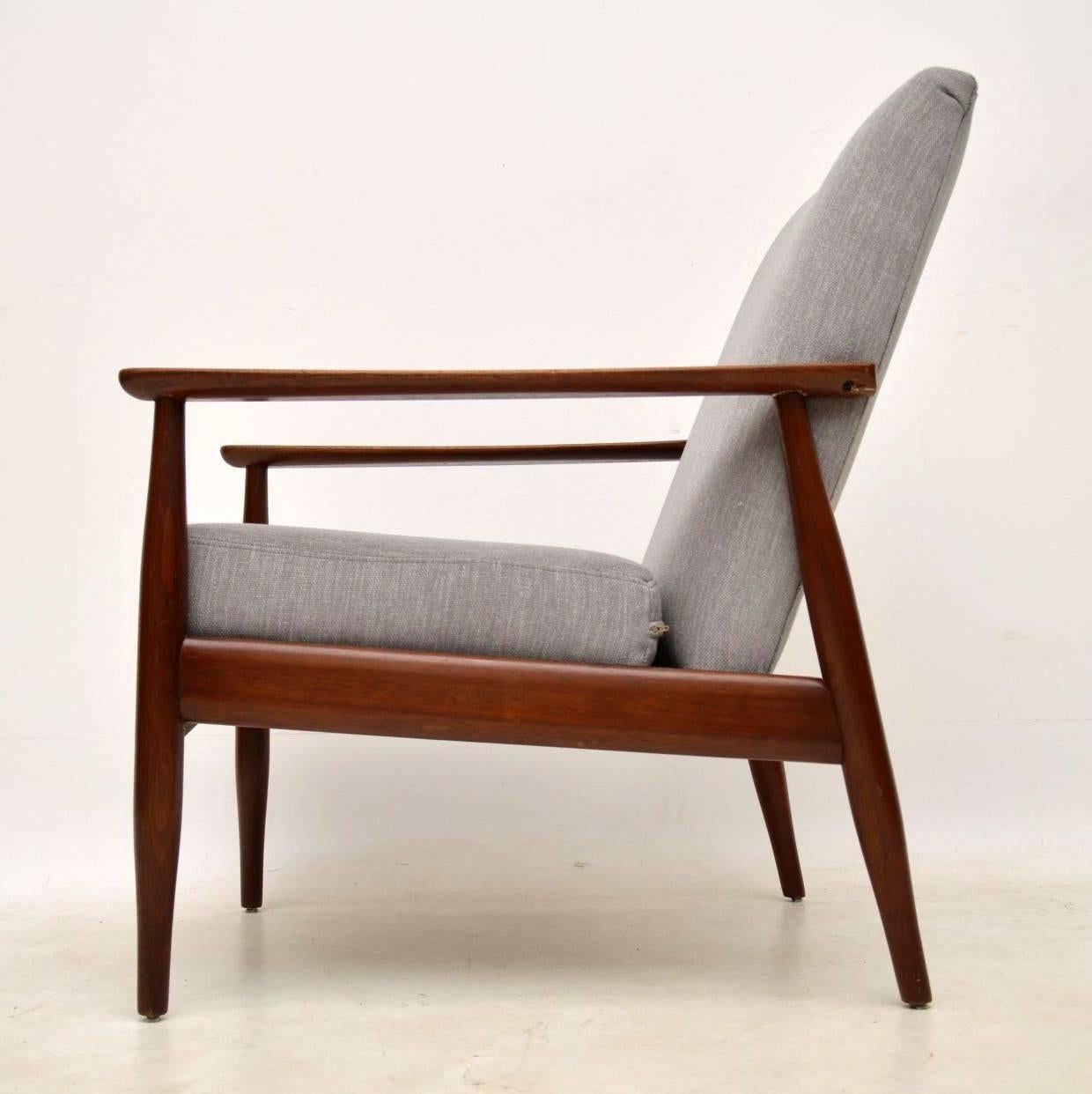 1960s Danish Vintage Armchair in Afromosia In Excellent Condition In London, GB