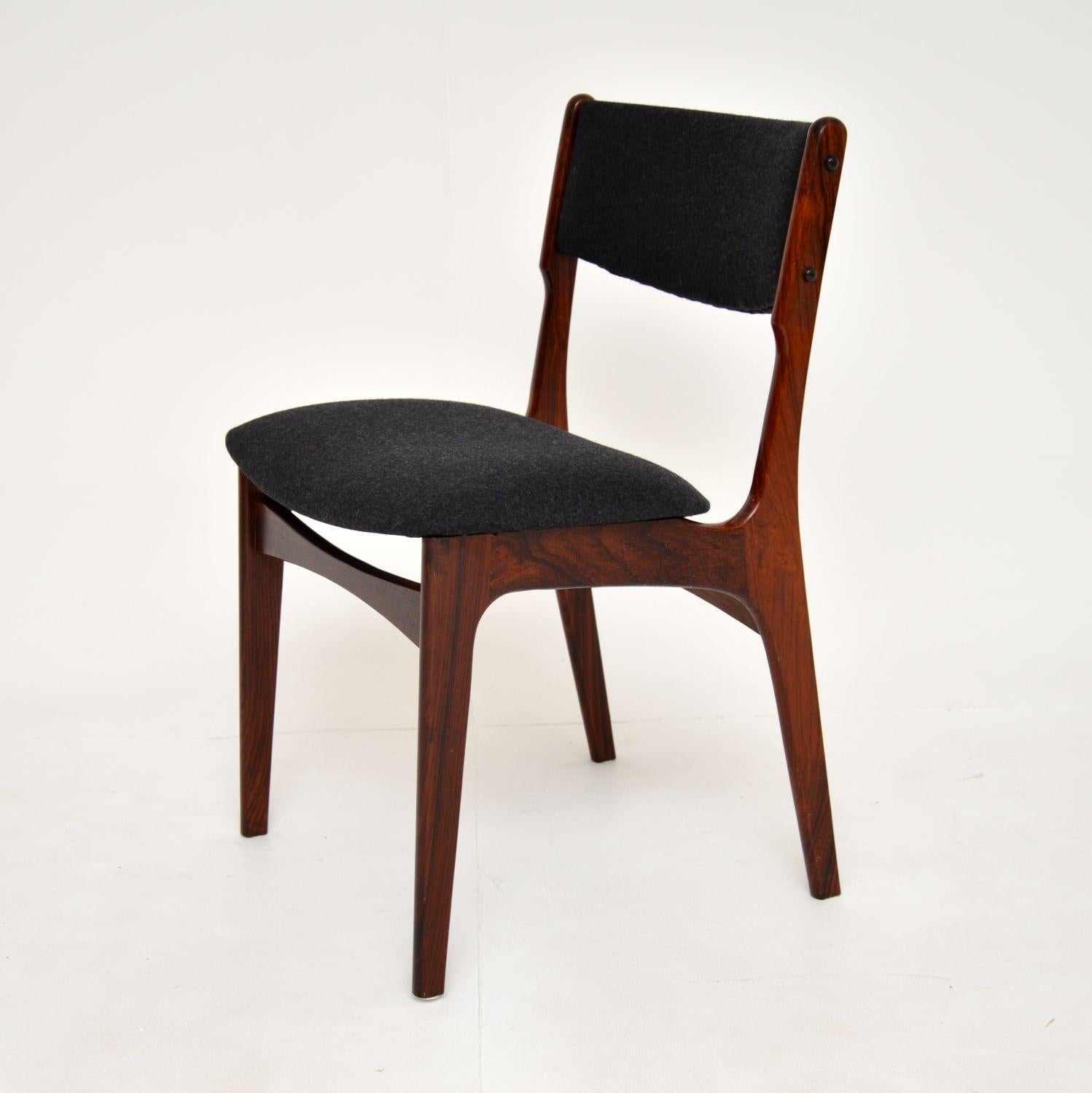 A stylish and extremely well made Danish chair in solid wood. This was designed by Erik Buch, it was made in Denmark in the 1960’s.

They quality is superb, this is very well built, comfortable and supportive. Is is perfect for use as a desk