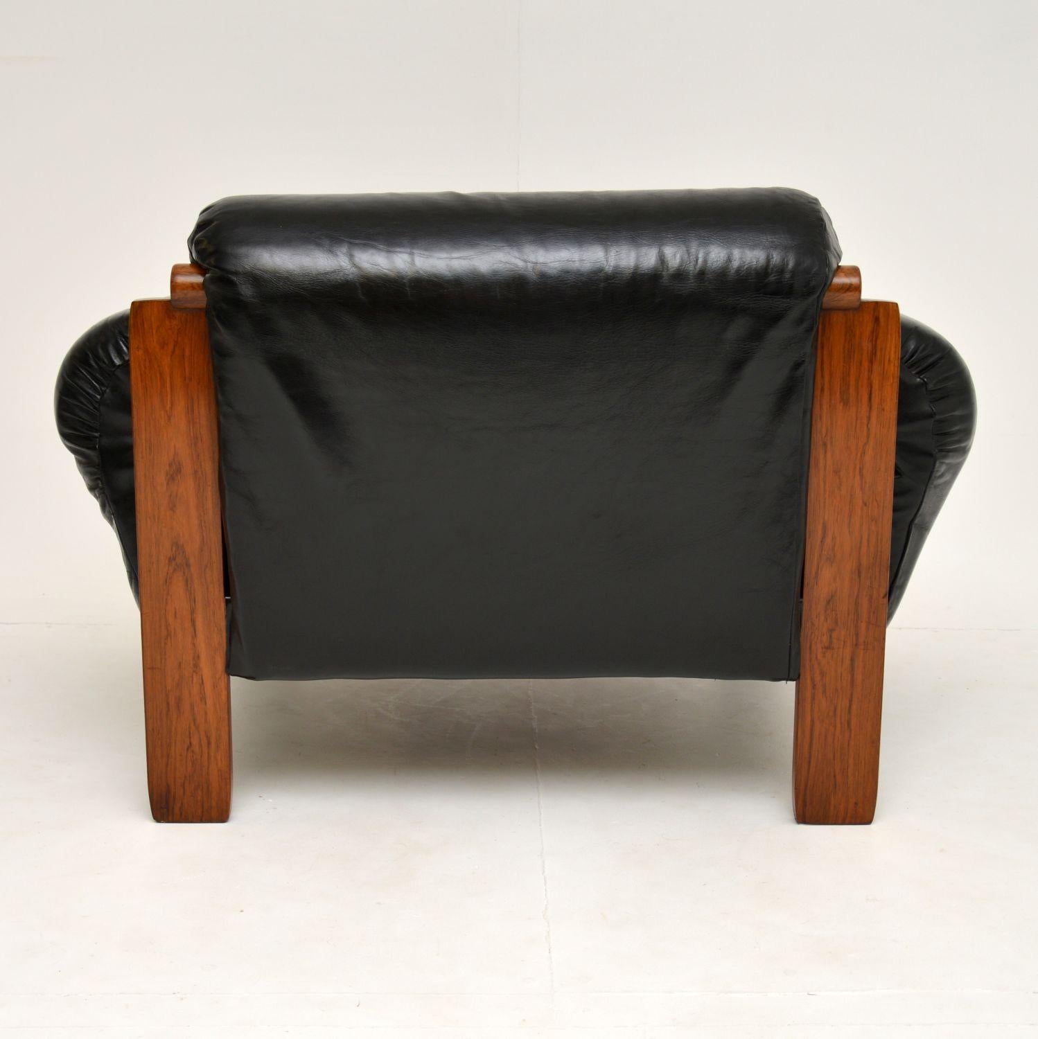 1960s Danish Vintage Leather Armchair 6