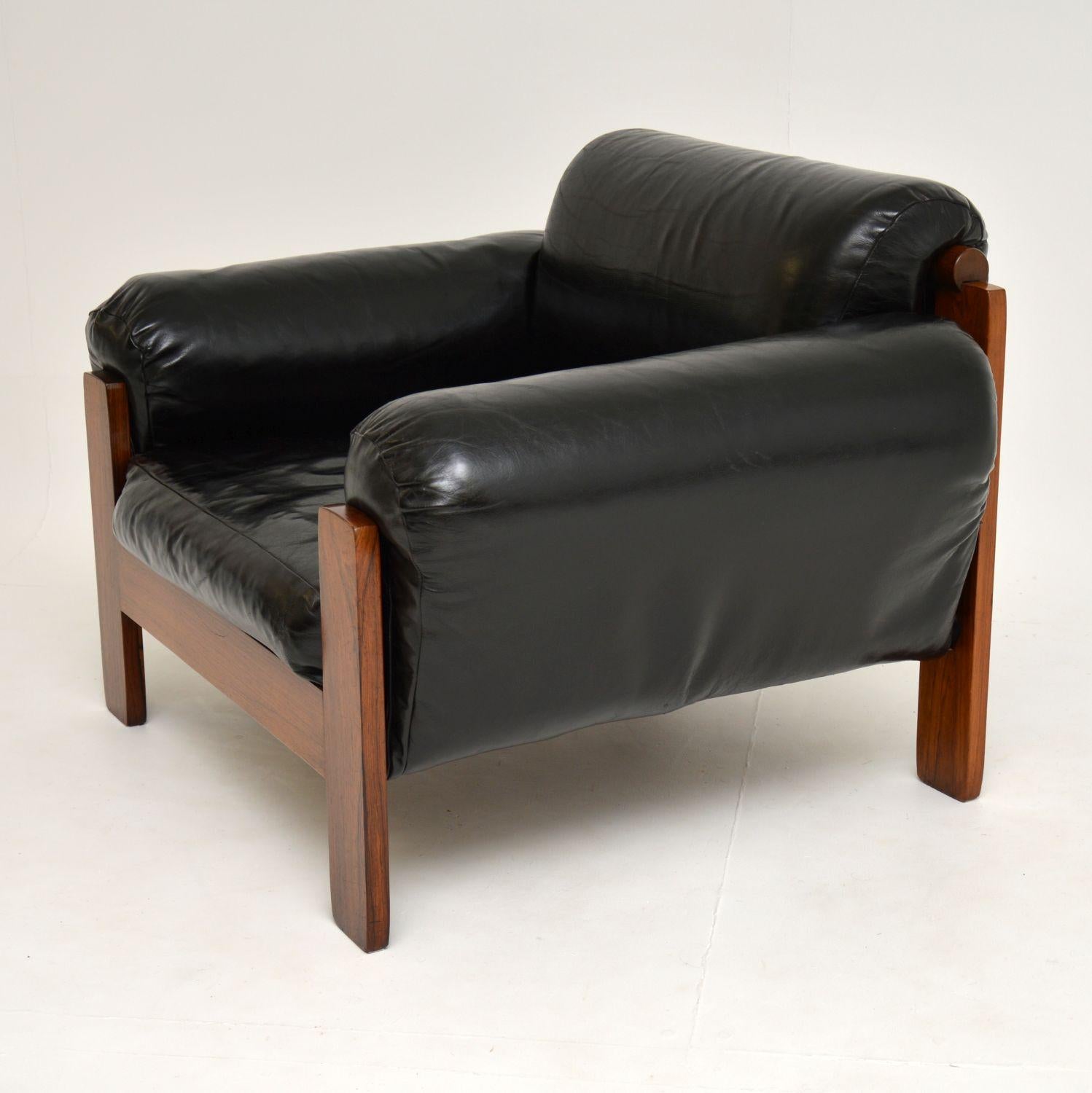 1960s Danish Vintage Leather Armchair 3