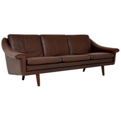 1960s Danish Vintage Leather Sofa