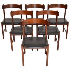 1960s Danish Vintage Dining Chairs, Set of 6