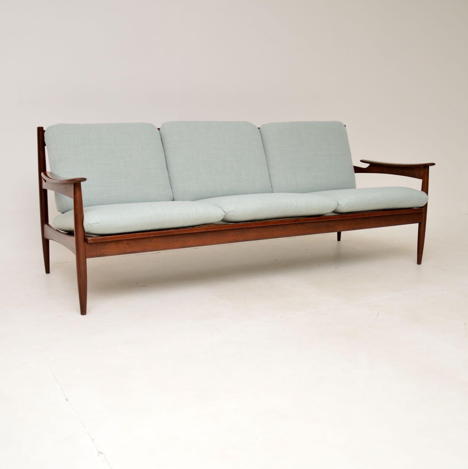 A very stylish and comfortable vintage Danish sofa. This was recently imported from Denmark, it dates from the 1960’s.

The quality is amazing and this is beautifully designed. With a very well constructed open frame, it has a sleek and very elegant