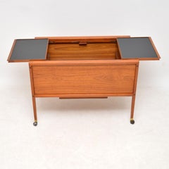 1960s Danish Vintage Teak Bar Cart / Drinks Trolley