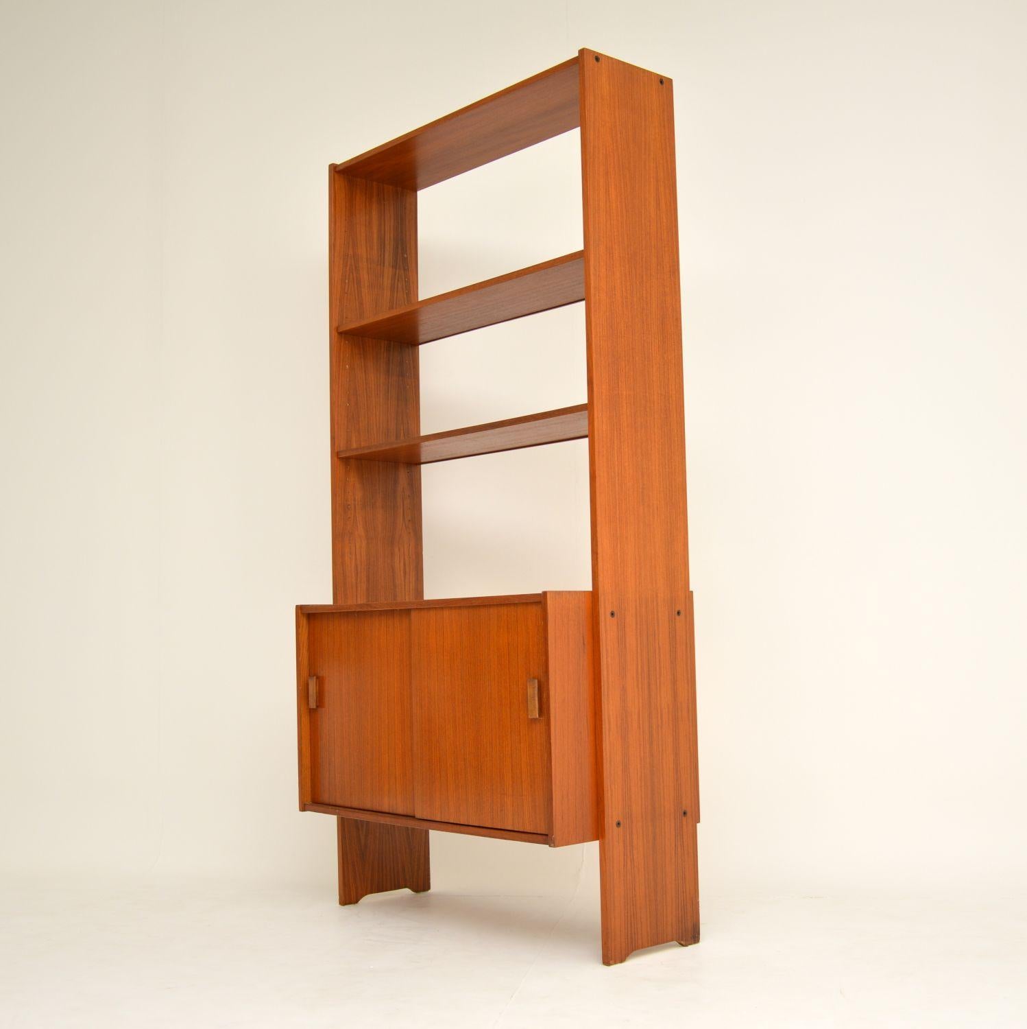 Mid-Century Modern 1960s Danish Vintage Teak Bookcase