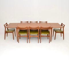 1960's Danish Vintage Teak Dining Table & Chairs by Johannes Andersen