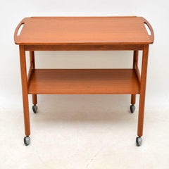 1960's Danish Vintage Teak Drinks Trolley