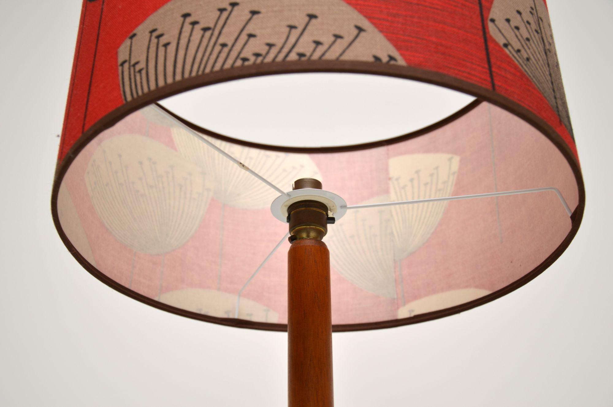 Mid-Century Modern 1960’s Danish Vintage Teak Floor Lamp For Sale