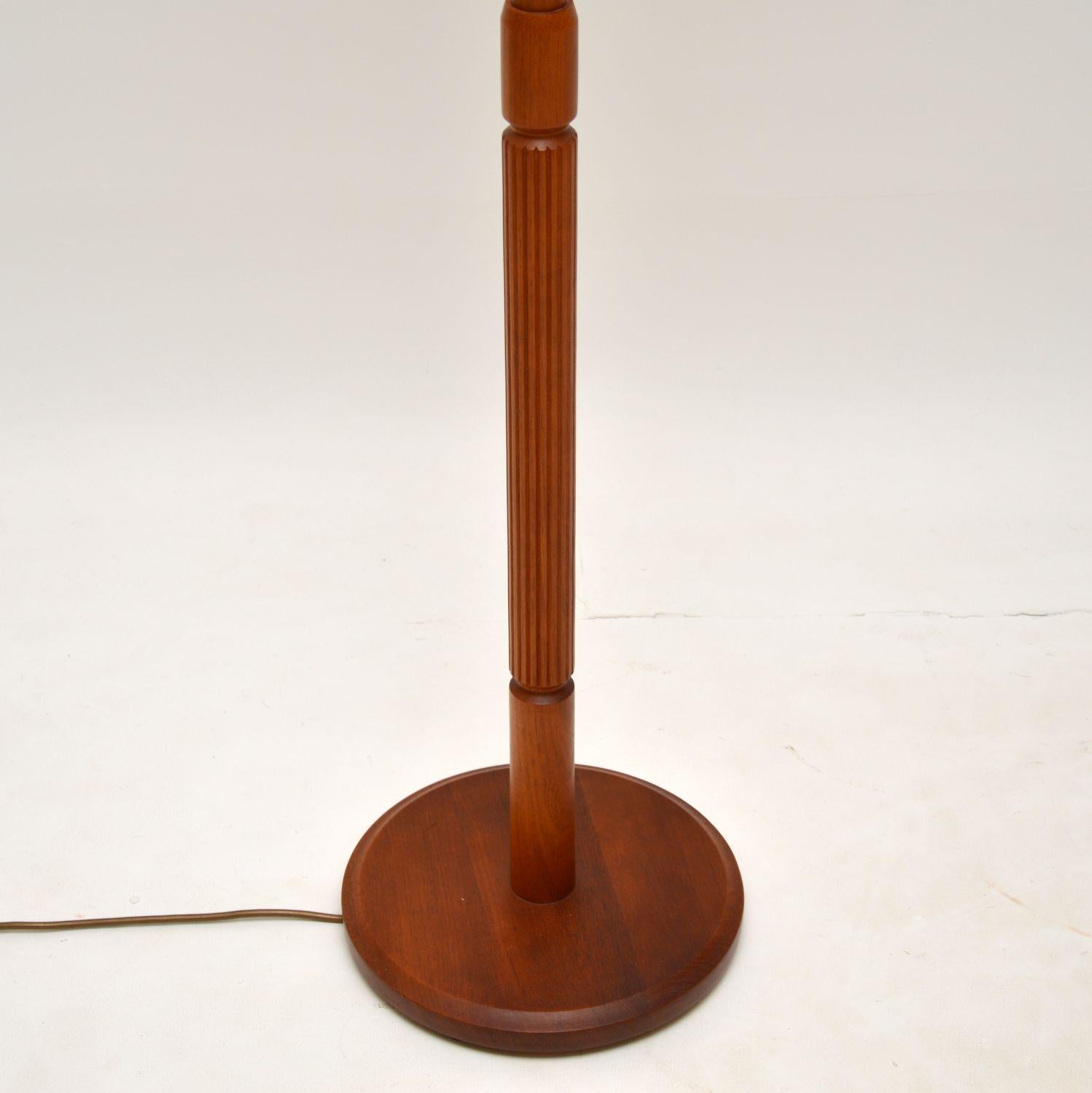 1960’s Danish Vintage Teak Floor Lamp In Good Condition For Sale In London, GB
