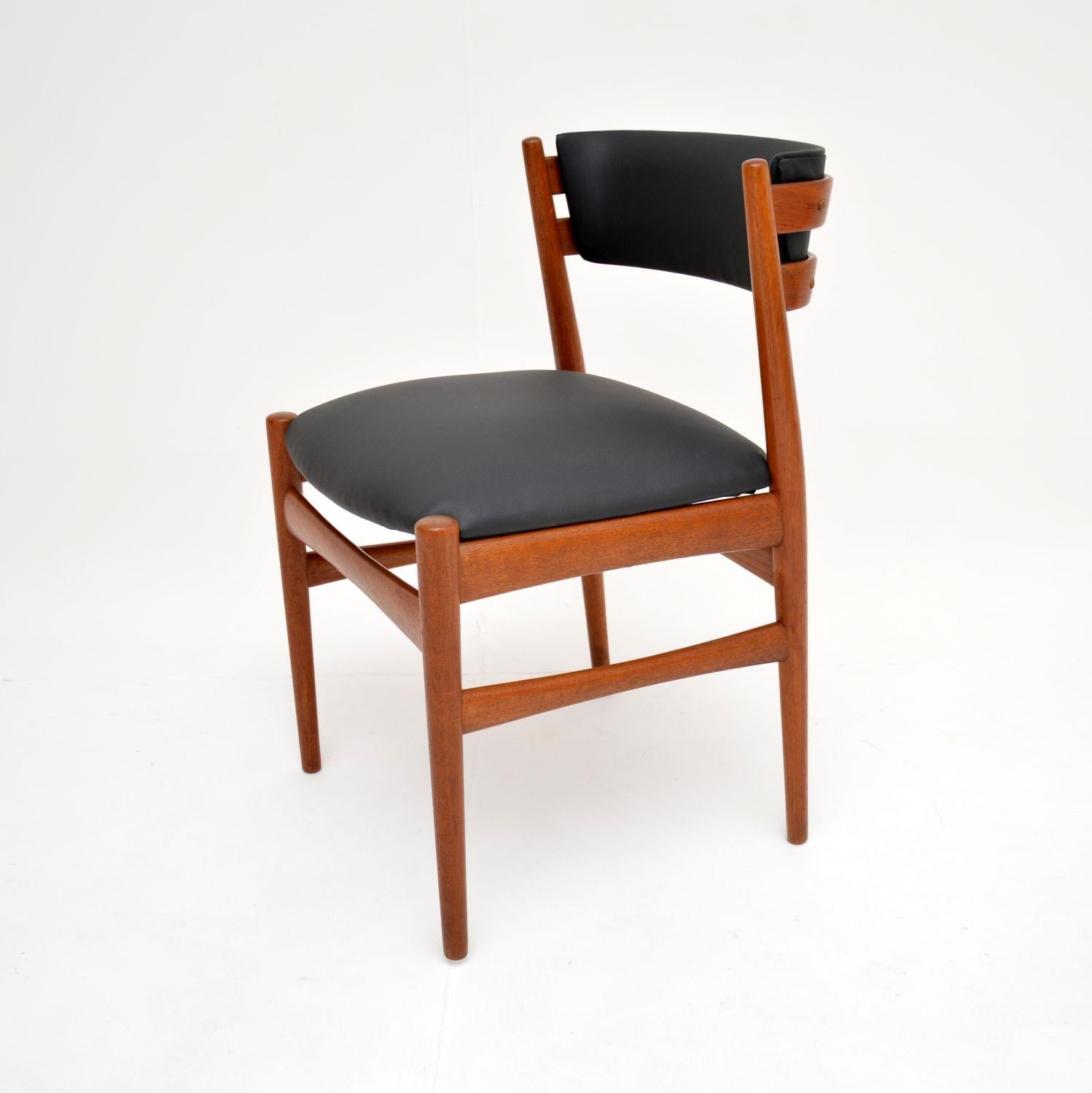 1960's Danish Vintage Teak Side / Desk Chair In Good Condition In London, GB
