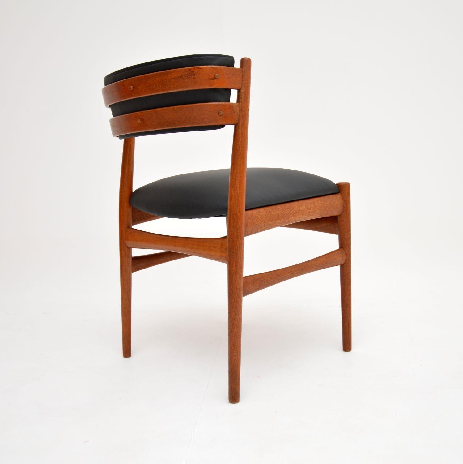 Mid-20th Century 1960's Danish Vintage Teak Side / Desk Chair