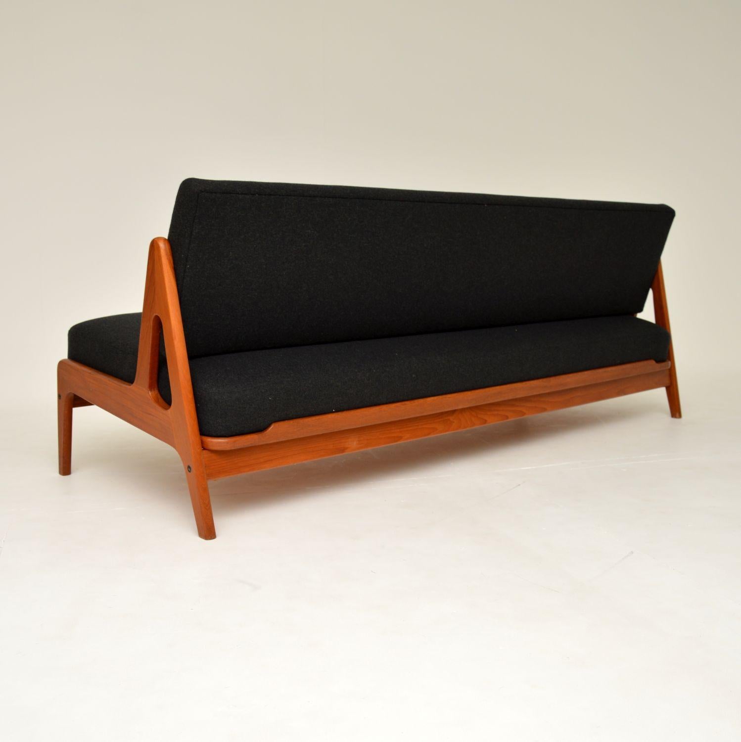 Mid-Century Modern 1960's Danish Vintage Teak Sofa Bed by Arne Wahl Iversen