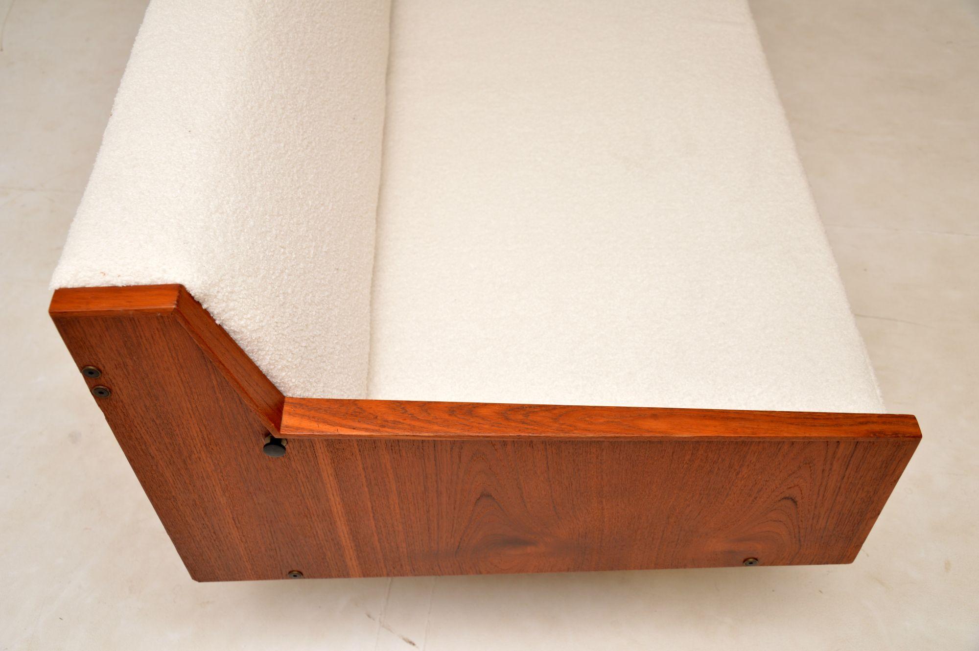 Mid-Century Modern 1960s Danish Vintage Teak Sofa Bed