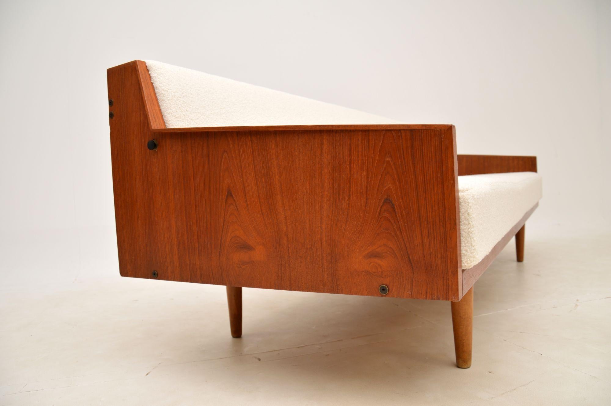 Mid-20th Century 1960s Danish Vintage Teak Sofa Bed