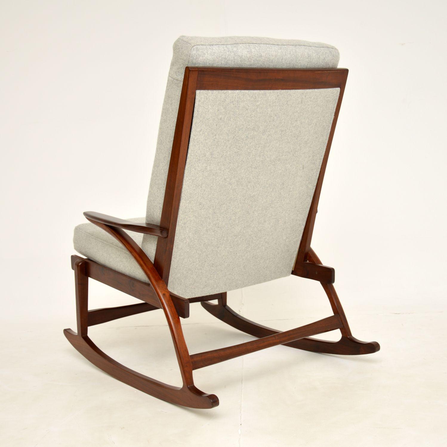 1960's Danish Vintage Walnut Rocking Chair 3