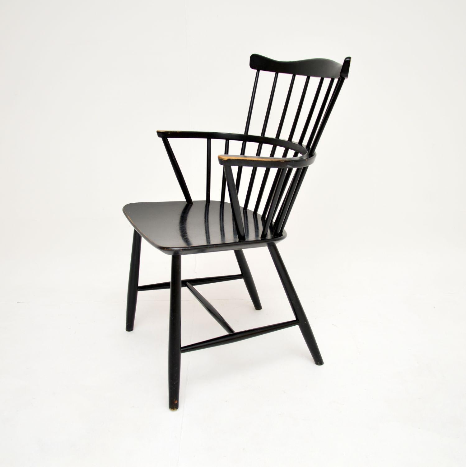 Mid-Century Modern 1960's Danish Vintage Windsor Chair