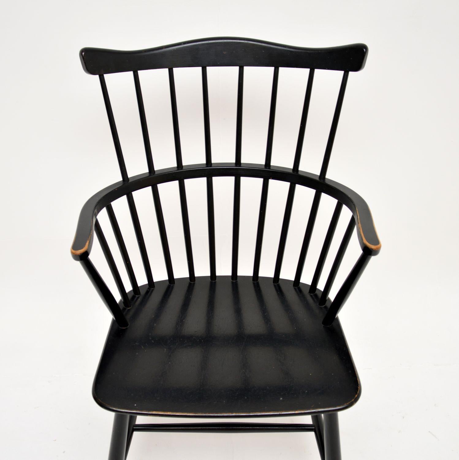 Mid-20th Century 1960's Danish Vintage Windsor Chair