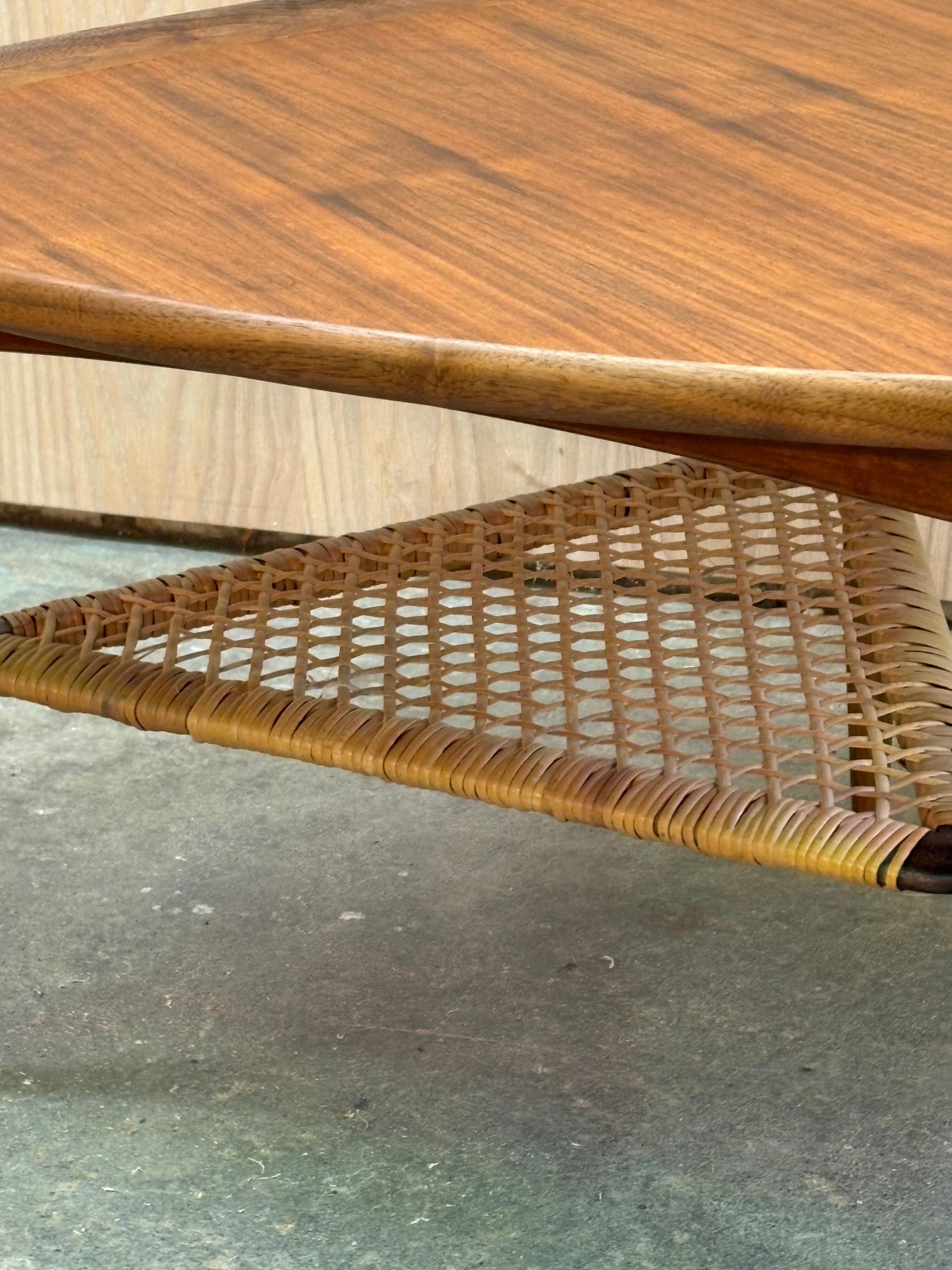 Noyer 1960s Danish Walnut Coffee Table by Selig en vente