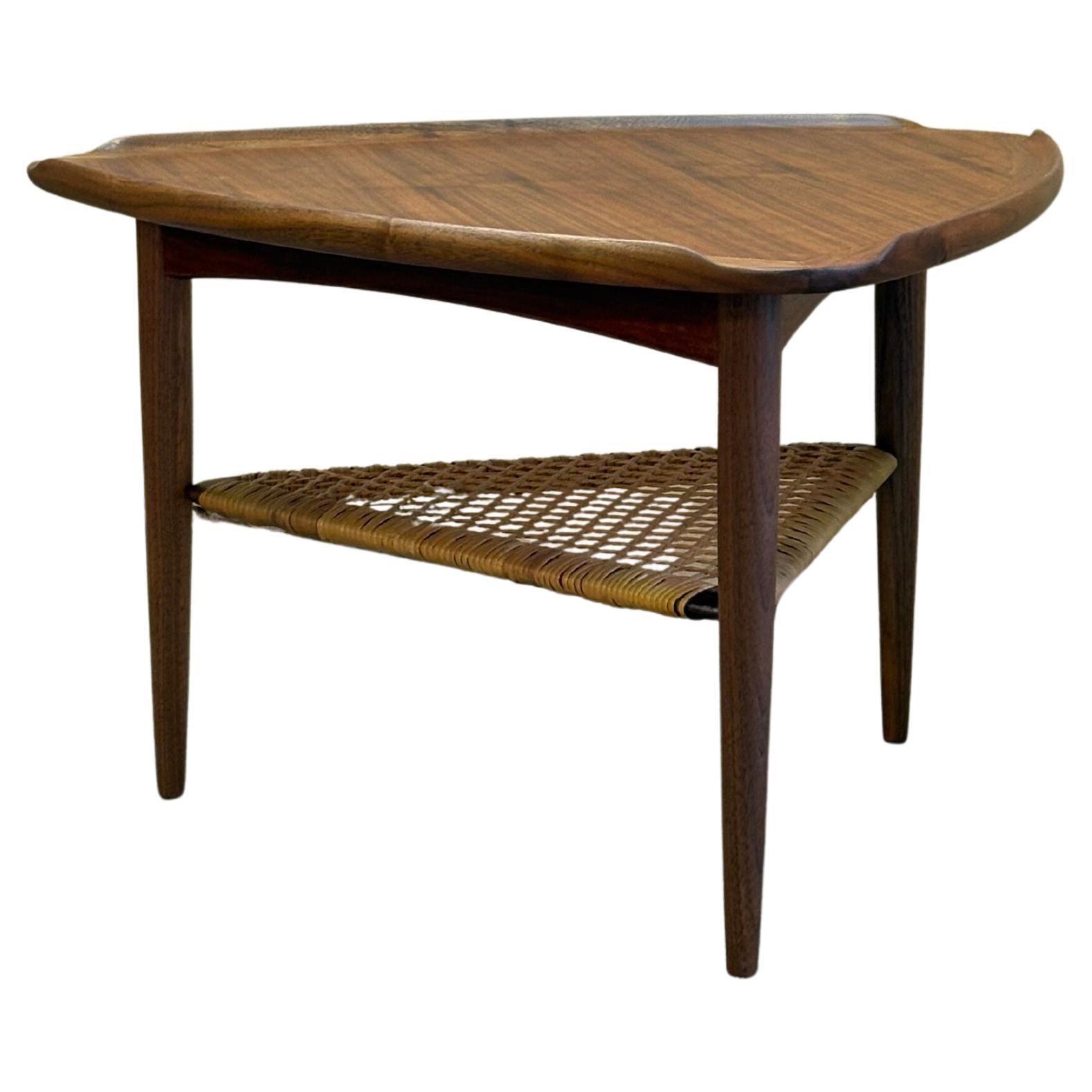 1960s Danish Walnut Coffee Table by Selig en vente