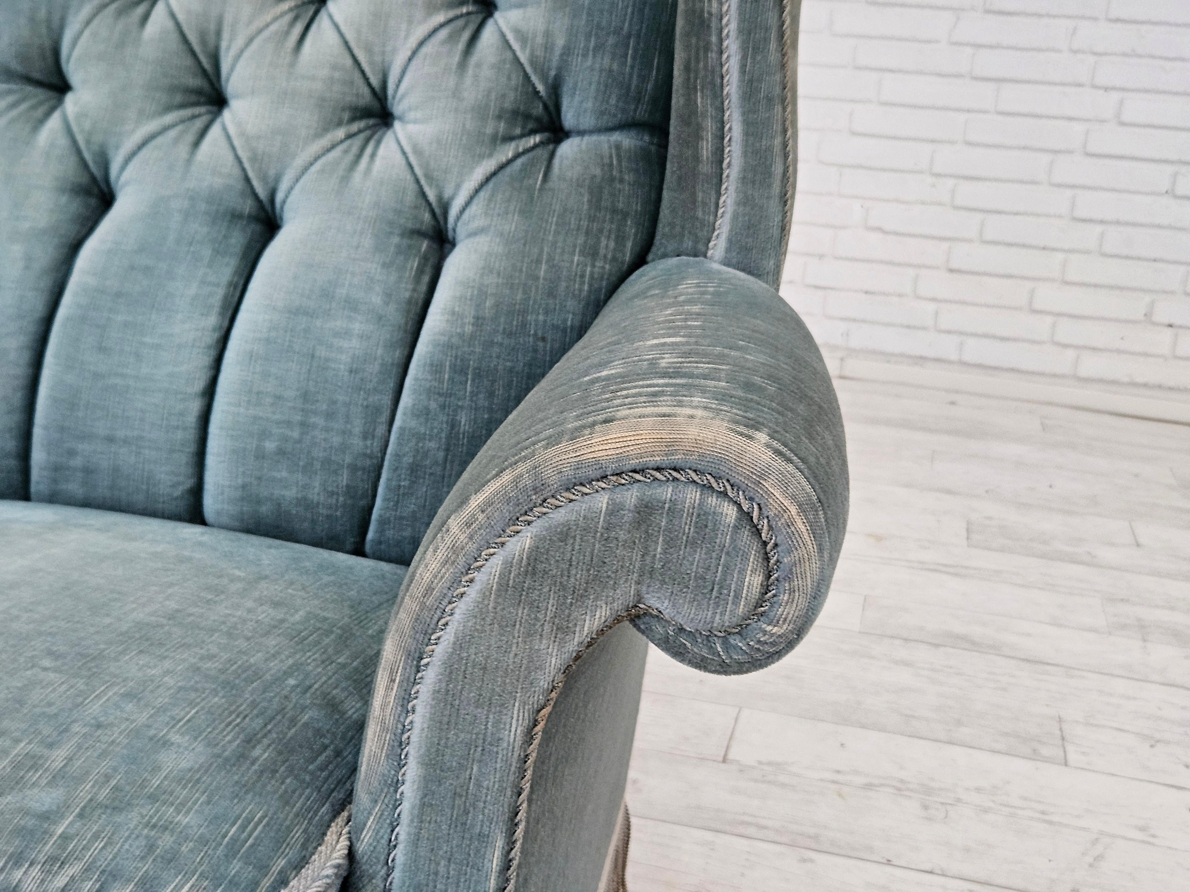 light blue wingback chair