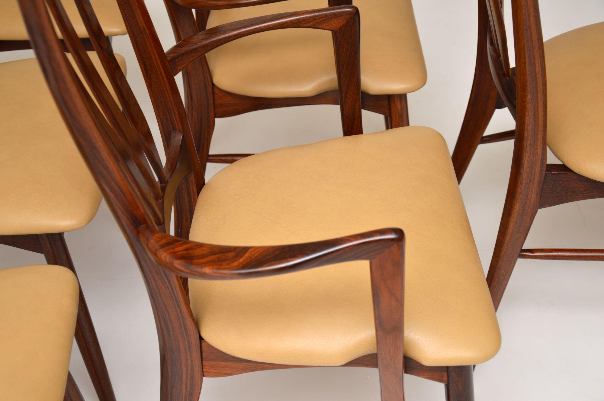 1960s Danish Wood and Leather Dining Chairs by Nils Kofoed 5