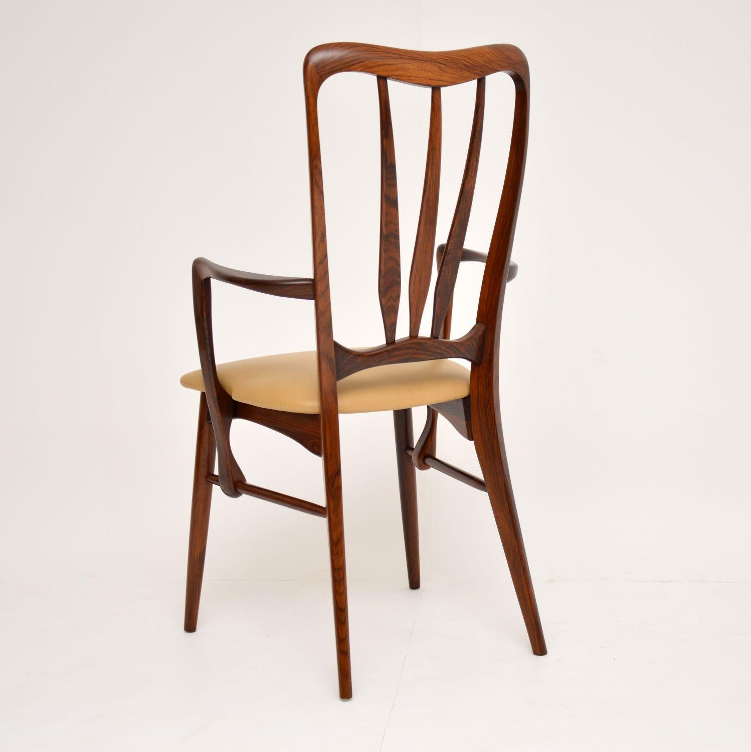 1960s Danish Wood and Leather Dining Chairs by Nils Kofoed 7