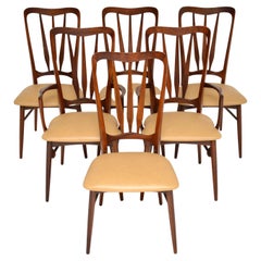 1960s Danish Wood and Leather Dining Chairs by Nils Kofoed
