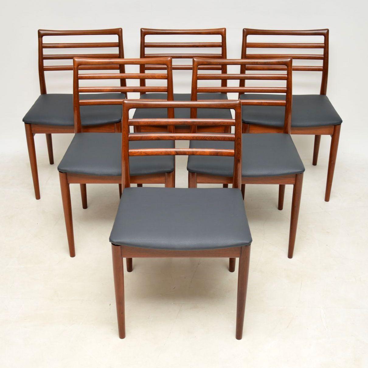 1960s Danish Wood Dining Table and 6 Chairs by Erling Torvits 3