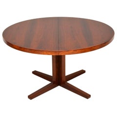 Vintage 1960s Danish Wood Extending Dining Table