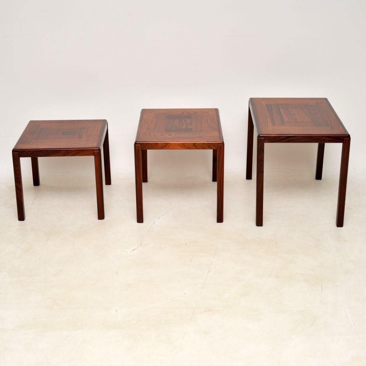 1960s Danish Wood Nest of Tables In Good Condition In London, GB