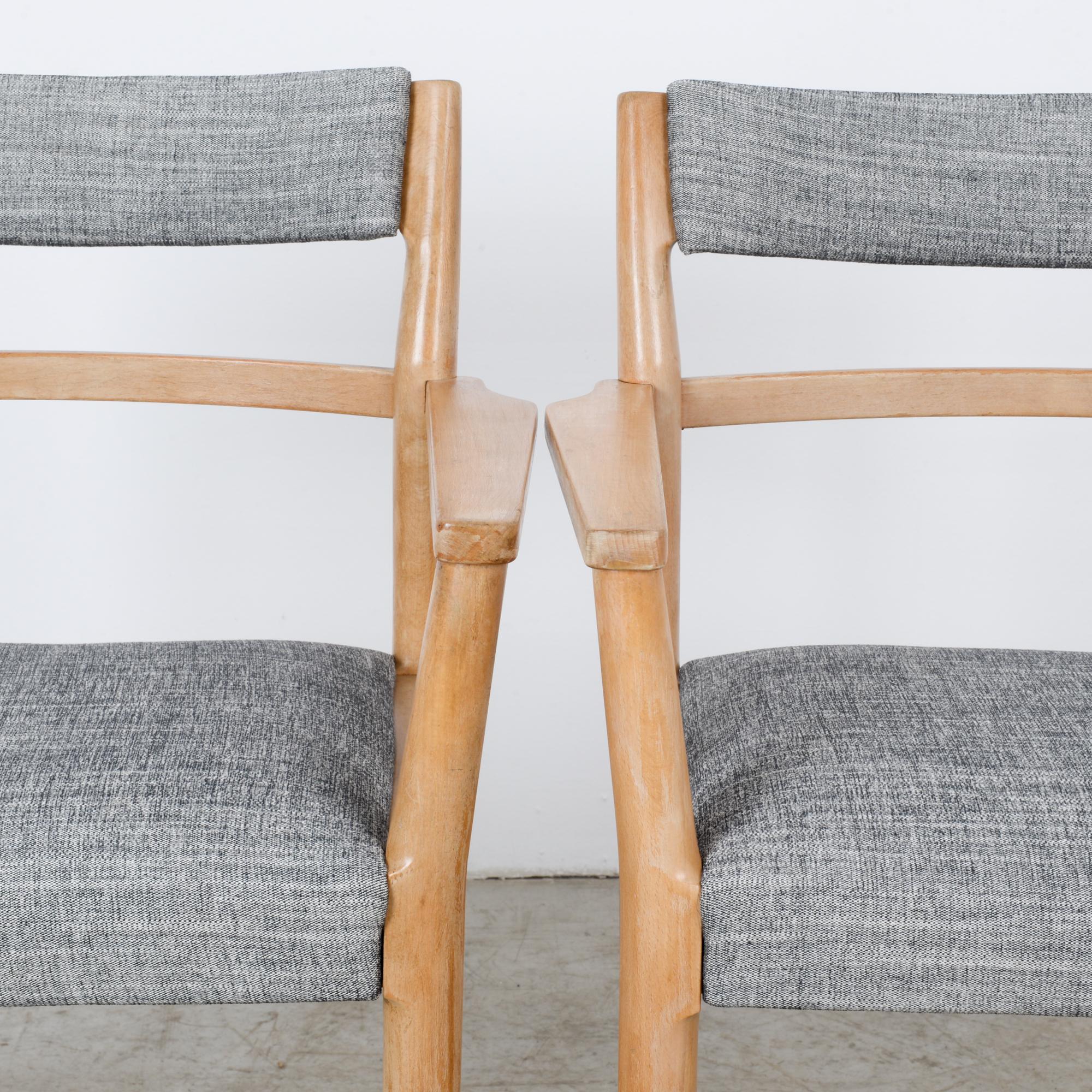 1960s Danish Wooden Armchairs, a Pair 1