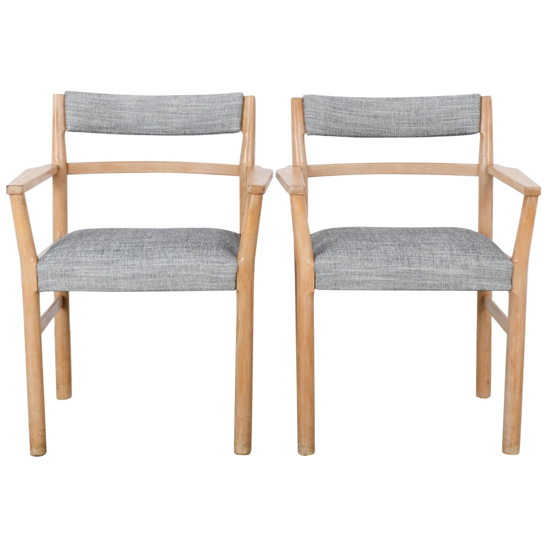 1960s Danish Wooden Armchairs, a Pair