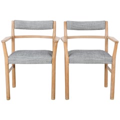 1960s Danish Wooden Armchairs, a Pair