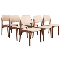 1960s Danish Wooden Chairs, Set of Six